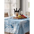 thumbnail image 6 of Coastal Blue Crab Table Cloth, Ocean Nautical Starfish Coral Wooden Waterproof Tablecloth for Rectangle Tables, Reusable Washable Fabric Table Cover for Restaurant Kitchen Dining Tables 52"x70", 6 of 6