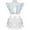 Silver, variant on SiiRoh Girls Metallic Crop Top with Sequin Ruffle Tiered Skirt Sparkly Disco Jazz Dance Outfit Sets Blue 6