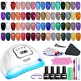 thumbnail image 1 of Set de esmaltes de uñas JODSONE Jelly Gel de 32 colores con luz UV y herramientas, 1 of 8