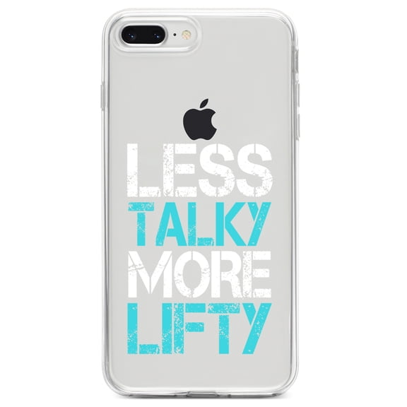 DistinctInk Clear Shockproof Hybrid Case for iPhone 7 PLUS / 8 PLUS (5.5" Screen) TPU Bumper Acrylic Back Tempered Glass Screen Protector - Less Talky More Lifty