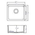 thumbnail image 3 of Pemberly Row 20" White Single Bowl Fireclay Undermount Kitchen Sink, 3 of 9