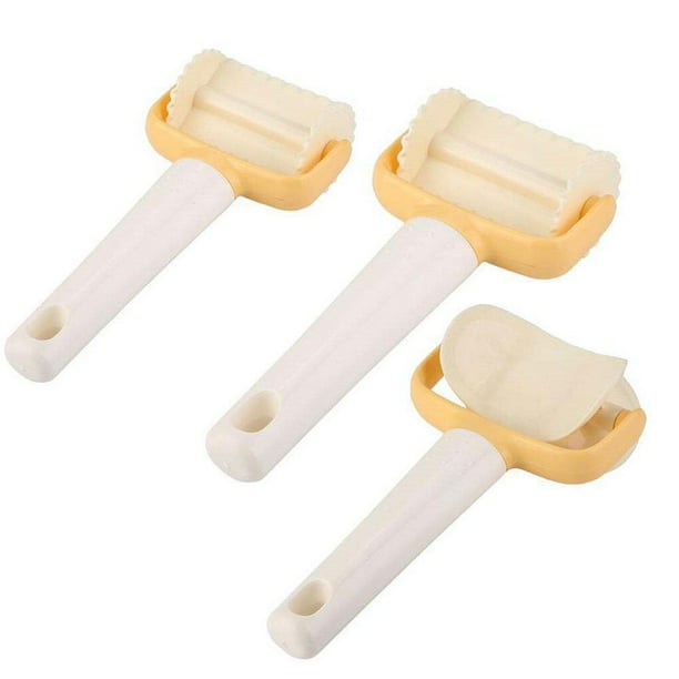 Cateissary 3 uds. Cortadores de galletas rodantes, rodillo de plástico para cortar galletas, bricolaje Herramientas y accesorios para hornear