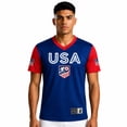 thumbnail image 4 of 2026 New United States Soccer Practice Jerseys, USA National Team Soccer Jersey Sweat Resistant Football Training Shirts, Retro Streetwear Fan Wear for Adult(Orange, 2XL), 4 of 4