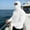 White, variant on Men's Sun Protection Hoodie with Balaclava Face Mask UPF 50 UV Long Sleeve Shirt Men Rash Guard Performance Fishing Hiking Shirt with Thumbholes White