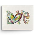 thumbnail image 2 of P&L Art Framed Canvas Wall Art - 16"x12" Colorful Valentine LOVE Heart Abstract Canvas Decor, 2 of 8