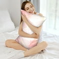 thumbnail image 5 of Easygdp Pink Marble Pillowcase 20×30 inches, Throw Pillowcase with Invisible Zipper for Bedroom, Sofa, Office, 5 of 8