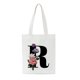 thumbnail image 1 of Bolsa de asas con inicial personalizada Regalo de acuarela floral para su carta Bolsa de tela Wmkox8yii HFSH70, 1 of 1