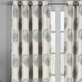 thumbnail image 2 of Pair Lafayette Modern Abstract Jacquard Curtain Panels With Grommets ( Set of 2 Panels ) - 108x120 - Gray, 2 of 3