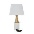 thumbnail image 6 of CosmoLiving by Cosmopolitan 21" White Table Lamp with White Linen Shade, 6 of 11