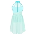 thumbnail image 3 of TiaoBug Robe Justaucorps Sans Manches à Col Halter en Maille pour Filles Robe de Danse Ballet Ballerine Vert Menthe 10, 3 of 5