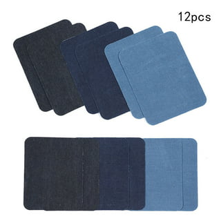 Bondex Fabric Iron-On Patches, Giant Worn Denim Blue 10 x 12