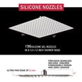 thumbnail image 5 of 12 Inch Rainfall Shower Head Solid Square Ultra Thin 304 Stainless Steel Polish Chrome 12 Inch Rain Shower Head,Waterfall Full Body Coverage with Silicone Nozzle, 5 of 8