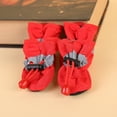 thumbnail image 5 of jiaroswwei 4Pcs/Set Dog Cat Winter Warm Rain Boots Protective Pet Sports Anti-Slip Shoes, 5 of 8