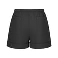 thumbnail image 5 of Summer Beach Linen Shorts For Men Solid Color Elastic Drawstring Waist Multi-Pocket Shorts Lightweight Comfortable Casual Shorts Perfect For Seaside Vacation Daily Wear Dark Gray XXL, 5 of 7