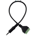 thumbnail image 3 of 3.5mm Screw Terminal Adapter Speaker Cable 4-Core Stereo TRRS Male Hole to AV 4 Screw Terminal Balun Connector Cable, 3 of 9