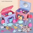 thumbnail image 1 of SPRING PARK Kids Jewelry Box Toy Lovely Large Capacity Plastic Cartoon Treasure Chest, 1 of 7