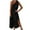 Black, variant on ZQUUVOU Women's One Shoulder Dress Sleeveless Tie Waist Loose Fit Summer Maxi Dress Khaki,S