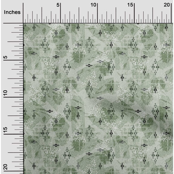 oneOone Viscose Chiffon Straw Fabric Geometric Sewing Material Print Fabric By The Yards 42 Inches Wide