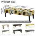 thumbnail image 7 of Xoenoiee Sunflower Bee Print Stretch Dining Bench Covers, Waterproof Stretch Jacquard Bench Seat Protector Cover, Rectangular Bench Cover for Bedrooms, Living Rooms, Kitchens, 7 of 7
