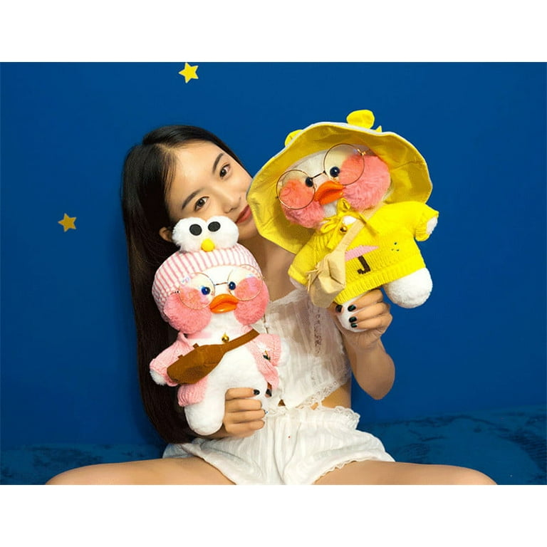 Premium Vector  Lalafanfan yellow baby duck soft toy doll paper  illustration