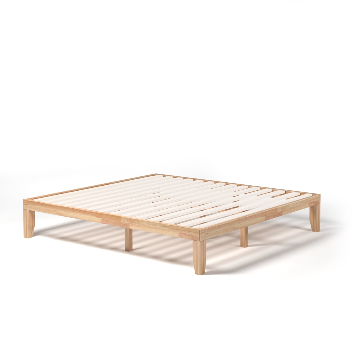 Costway King Size 14'' Wooden Bed Frame Mattress Platform Wood Slats Support Natural