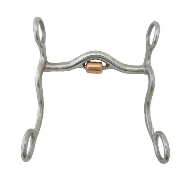 AJ Tack S Shank Low Port Roller Grazing Bit