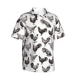 thumbnail image 2 of Balery Funny Chicken Print Men's Hawaiian Shirts Short Sleeve Beach Shirt Relaxed Fit Vacation Button Down Shirts-X-Large, 2 of 9