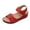 Red, variant on Women's Wedge Sandals with Hook and Loop Straps Open Toe Arch Support Casual Dressy Summer Sandals