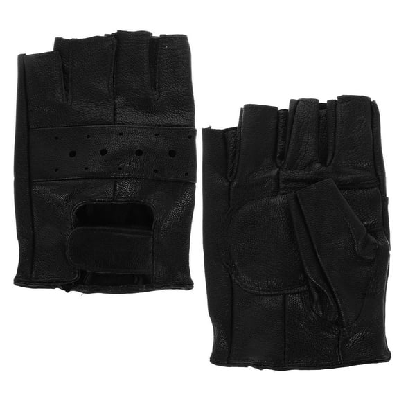 DEEPCRAFF 1 Pair Grip Strength Cycling Gloves For Pu Leather Riding Gloves 6.29X4.52X0.20in
