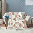 thumbnail image 7 of Pink -Flower Blanket Gifts For Kids Adults - Lightweight Throw Blanket For Bedroom Living Room Decor Soft Fuzzy Fleece Cozy Plush Bed Couch 40"X30", 7 of 7