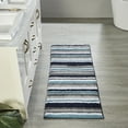 thumbnail image 3 of Better Trends 4 Piece Bathroom Rug Set 100% Polyester Soft Water Absorbent Non Slip Bath Mat Machine Washable Rug Griffie Collection - Blue, 3 of 9