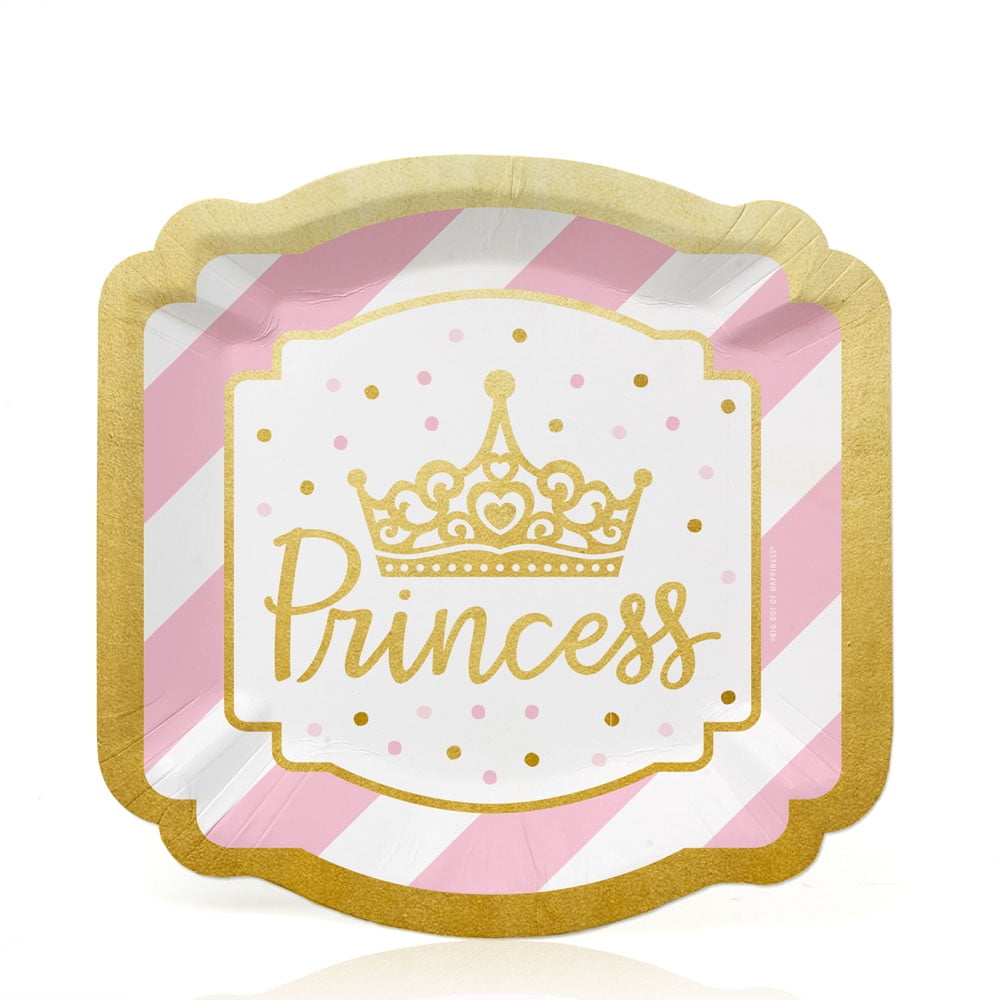 PINK PRINCESS CROWNS YELLOW GIRL DIAPER BASSINET BABY SHOWER DECORATION