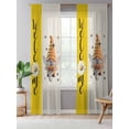 thumbnail image 5 of Sheer Curtains 84 Inches Long, Bees Gnomes Semi Sheer Curtains Light Filtering Window Treatment, Summer Watercolor Farmhouse Daisy Flower Privacy Voile Drapes for Living Room Bedroom 52x84 Inch, 5 of 7