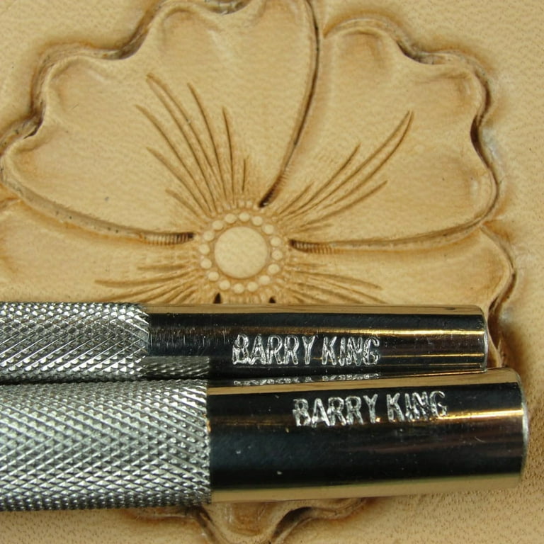 Stainless Steel Barry King - 2-Piece Smooth Thumb Print Set (Leather Tools)  