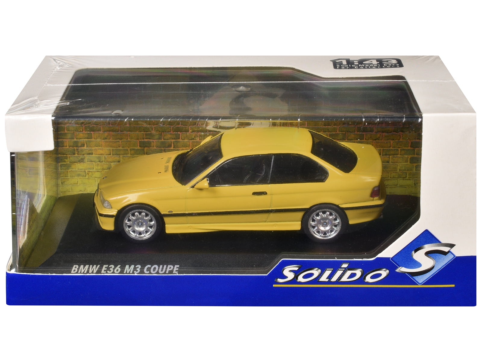 1999 BMW E36 M3 Coupe Dakar Yellow 1/43 Diecast Model Car by Solido