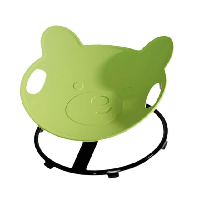 Silla giratoria para niños, antideslizante, práctica y sensorial, con asiento giratorio. Verde