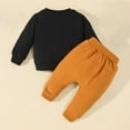 thumbnail image 4 of Jamicy Toddlers Sweatshirts with Pants Christmas Gifts Toddler Baby Boy Clothes Color Block Fall Winter Outfit Long Sleeve Round Neck Sweatshirt and Pants Infant Set, 4 of 4