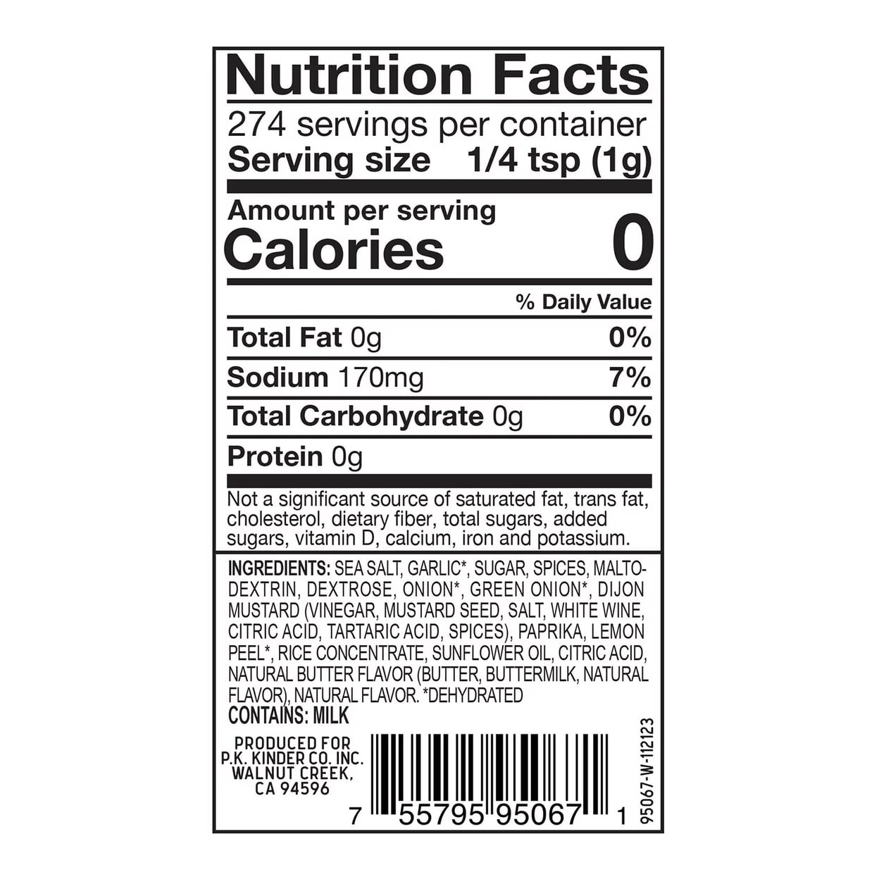 Kinders Cowboy Butter Seasoning 9.7 Ounce