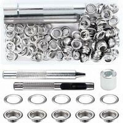 Kit d'œillets Herramientas de œillets en métal con œillets para reparación de tente de bâche en toile (8 mm) STOL
