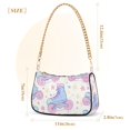 thumbnail image 3 of FORMRS Womens Shoulder Bag with Chain Strap Clutch Purse Cute Tote Handbag, Pink Skates, 3 of 7