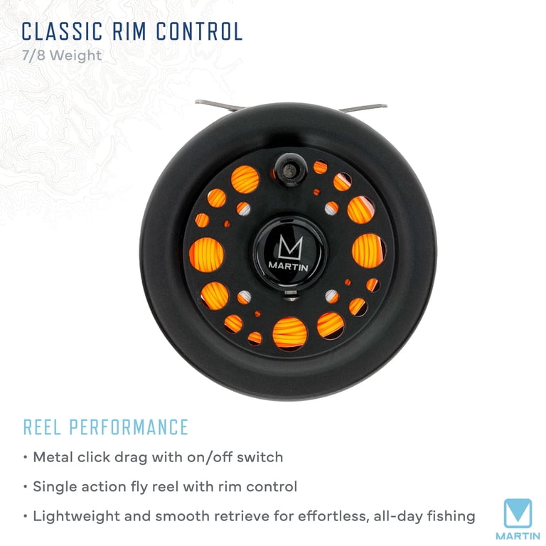 ZEBCO Martin Classic Size 7/8 Fly Fishing Reel  Durable Classic Design,  21-43565 - Walmart.com