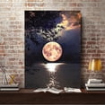 thumbnail image 4 of 30 X 40 Cm, Reflet De La Lune Diamond Painting Broderie Diamant Peinture Canevas 5d Tableau Enfant Adulte Strass Lot Puzzle Dessin Decoración Mur, 4 of 5