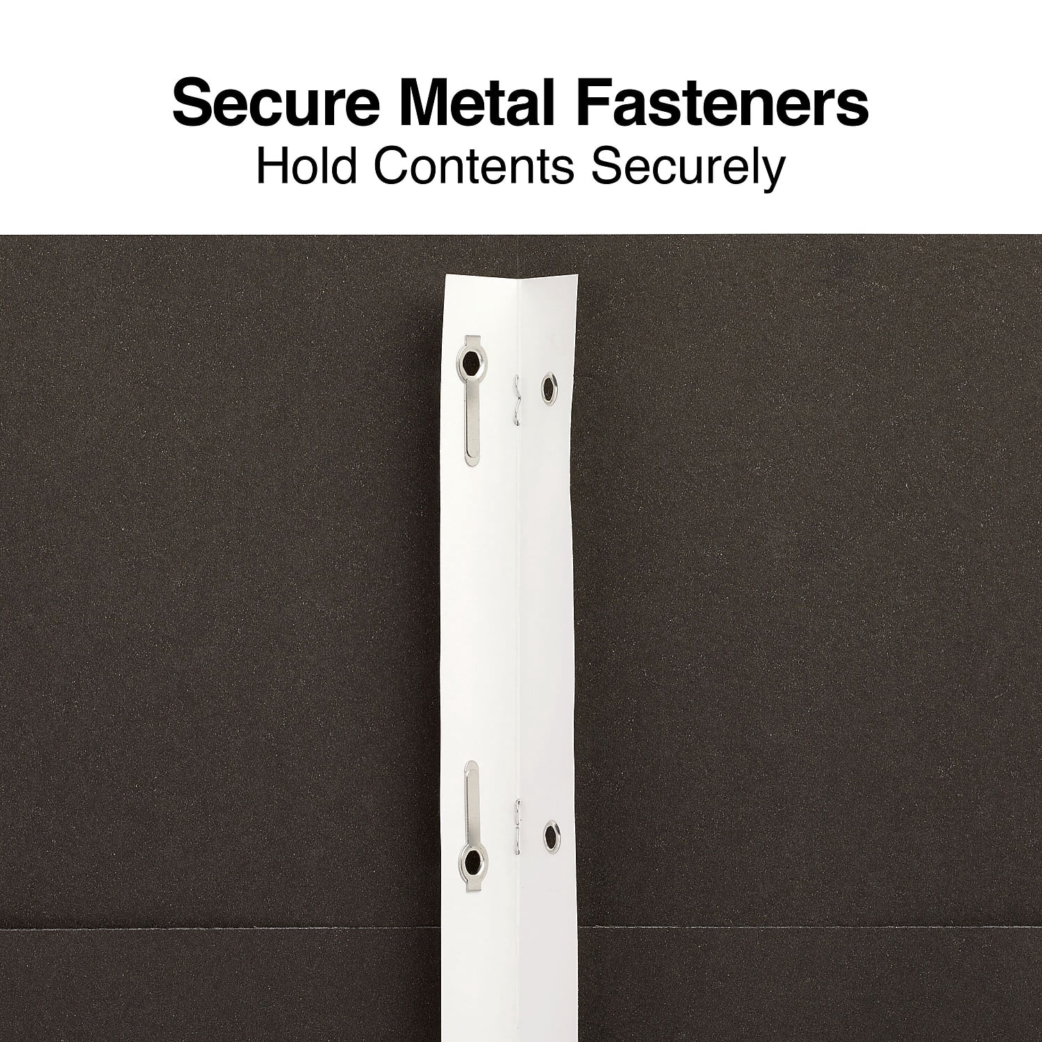 Staples 10% Recycled Smooth 2-Pocket Paper Presentation Folder with Fasteners Black 10/Pack
