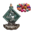thumbnail image 2 of de cerámica, soporte de de reflujo, de té, quemador cascada, adorno de budismo, decoración para hogar, salón de Cuadrado perfecl Incensario de incienso de reflujo, 2 of 7
