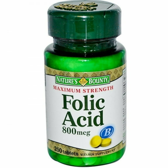 Nature's Bounty Maximum Strength Folic Vitamin Supplement, 250 ct, 4 Pack