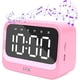 thumbnail image 1 of wonima02 Alarm Clock with Bluetooth Speaker for Bedroom,Loud Digital Clock for Heavy Sleepers Adults, Desk Clocks with Dual Alarms,Large Number,Dimmable,Snooze for Teens Boys Girls,Pink, 1 of 1