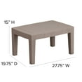 thumbnail image 4 of Flash Furniture Light Gray Faux Rattan Coffee Table, 4 of 7
