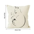 thumbnail image 3 of Funda De Almohada De Lino Con Gatos Bonitos Para El Salón, El Dormitorio O El Sofá, Funda Decorativa Con Estampado, 3 of 4