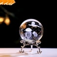 thumbnail image 4 of weibbin Engraved Decorative Crystal Sphere Decorative Quartz Glass Ball, Model Astronomy Sphere, Paperweight Crystal Display Sculpture Home Decor Crafts for Kids Friends, 4 of 6