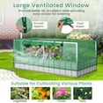 thumbnail image 4 of Topbuy 69” x 36” x 12” Galvanized Raised Garden Bed with Greenhouse Cover Raised Planter Box Kit with Roll-up Door 8PCS T Tags & A Pair of Gloves, 4 of 10